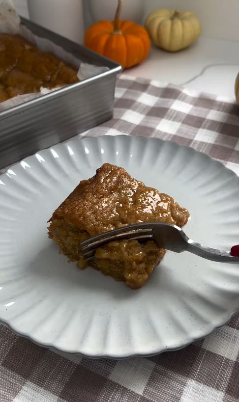 Maple Glazed Apple Blondies