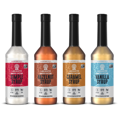 Lakanto Simple Syrup Flavors | Original | Vanilla | Caramel | Hazelnut